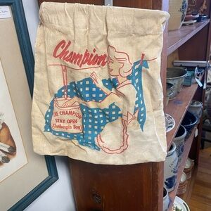 Champion Cream and Red Garment Bag